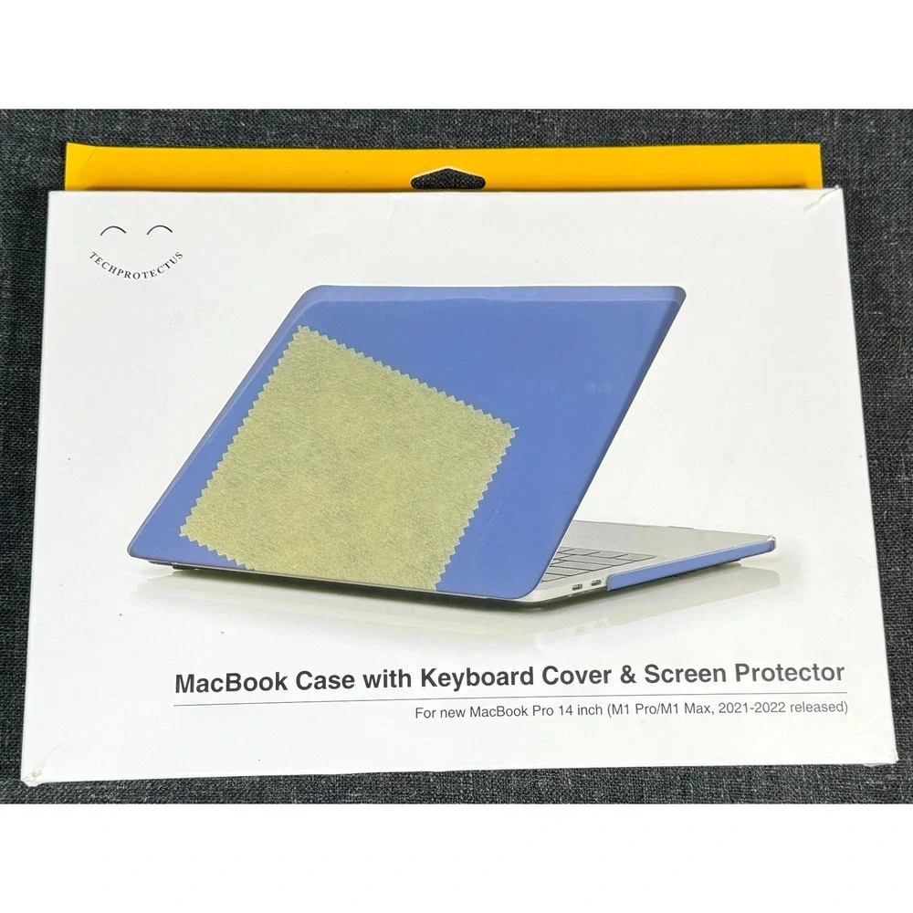 TechProtectus Macbook Pro14cCase w/ Keyboard Cover&Screen Protector SerenityBlue